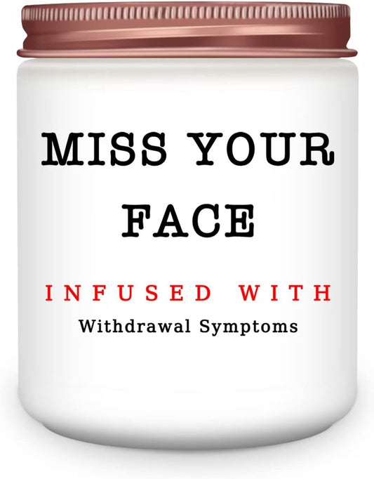 Homsolver Gifts for Women, Men, Friends, Sister, Bestie, Christmas Birthday Candles for Her Him, Unique Friendship Gift for Friend, Miss Your Face Scented Candle