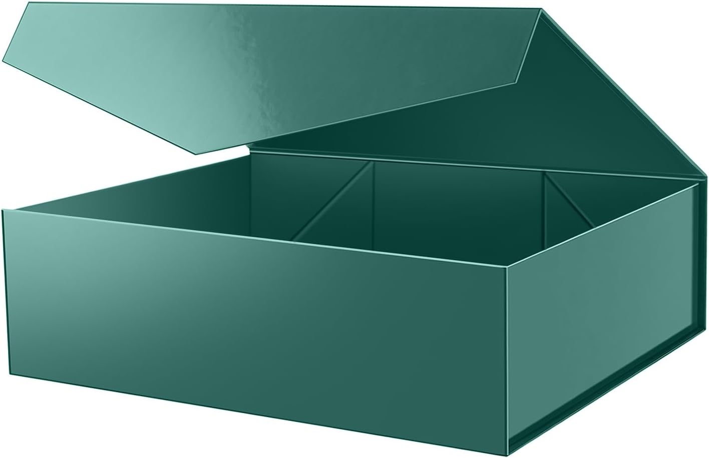 PACKHOME 17x14.5x5.5 Inches, Extra Large Gift Box with Lid, Magnetic Closure Box for Clothes and Large Gifts (Glossy Green)