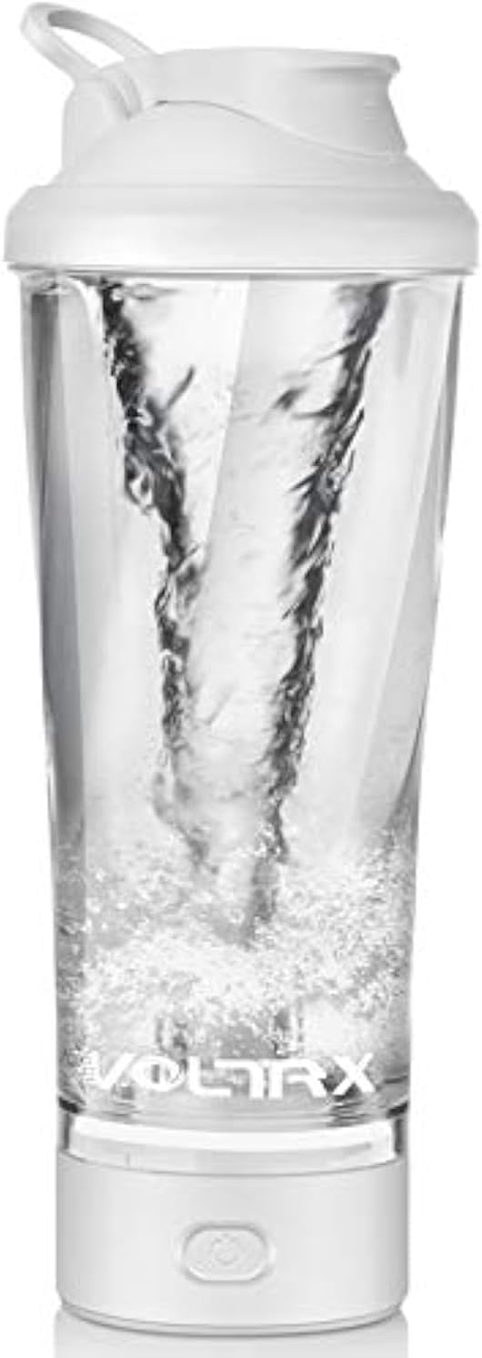 VOLTRX Premium Electric Protein Shaker Bottle, Made with Tritan - BPA Free - 24 oz Vortex Portable Mixer Cup/USB Rechargeable Shaker Cups for Protein Shakes