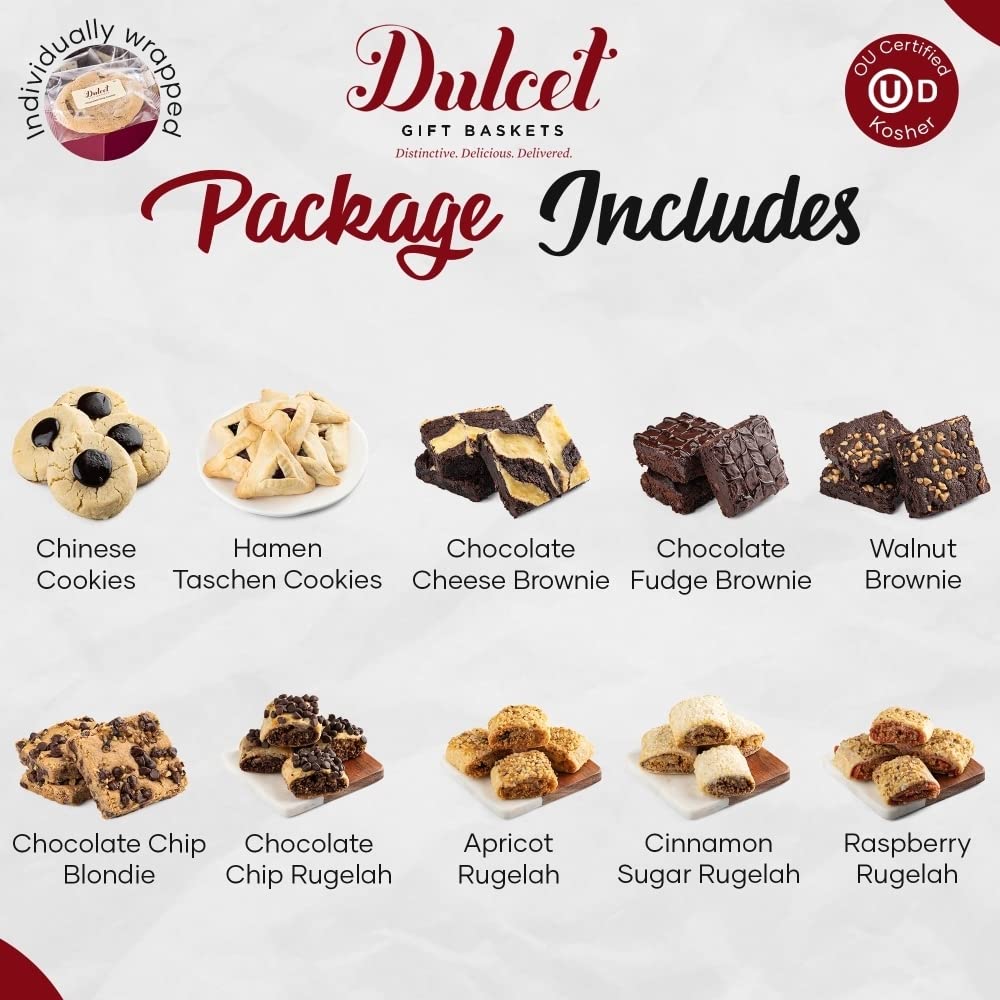 Valentine’s Day Cookie & Brownie Tin - Delicious, Fresh Baked Snacks - Gourmet Chocolate Fudge Brownie - Ideal Gift for Women, Grandmother, Sister, Daughter, Friends
