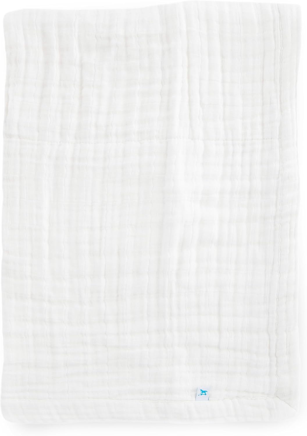 Little Unicorn Newborn Receiving Quilt | Ultra- Soft, Multi-Layered Muslin Fabric | Gift for Newborns & on-The-go (White)