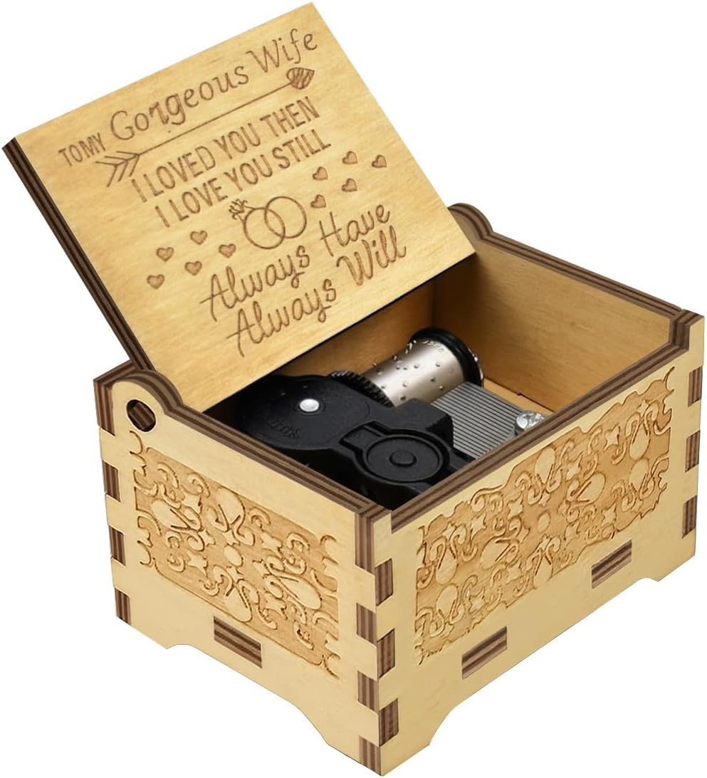 Wife Gifts from Husband, Wooden Music Box, Best Wife Gifts, Suitable for Birthday/Anniversary/Valentine's Day/Christmas