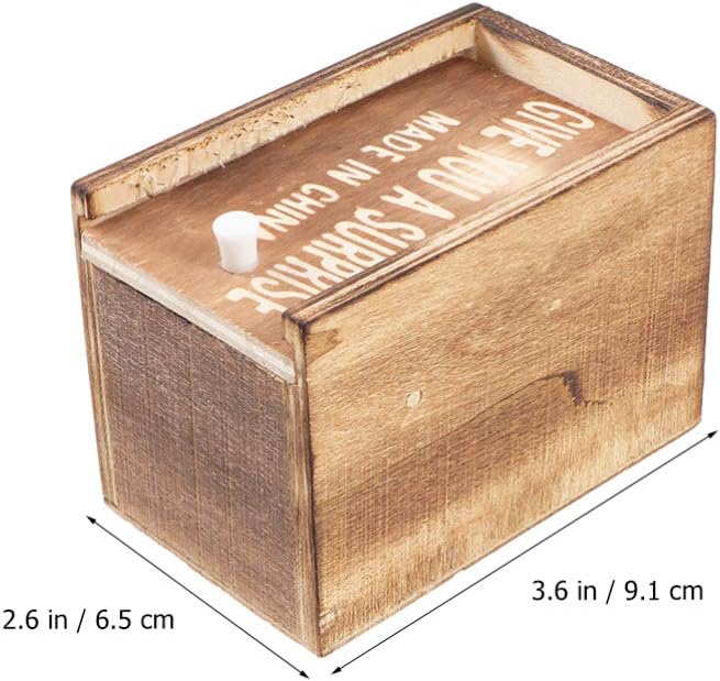 NUOBESTY Spider Prank Toy Box Tricky Spider Box Fake Spider in a Box Funny Wooden Box Toy April Fool Halloween Joke Toys Scare Shocker Surprise Spider Model 2pcs
