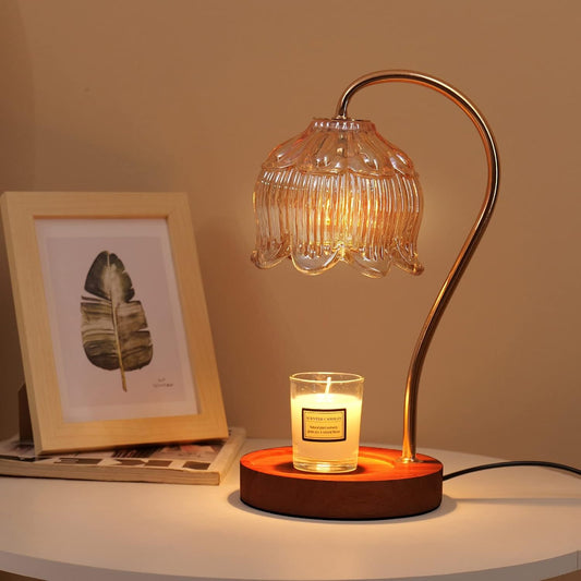 GEEZO Fragrance Candle Warmer Lamp,Electric Candle Warmer with Timer & Dimmer,Mom Christmas Birthday Gifts for Women, House Warming Gifts New Home Bedroom Decor