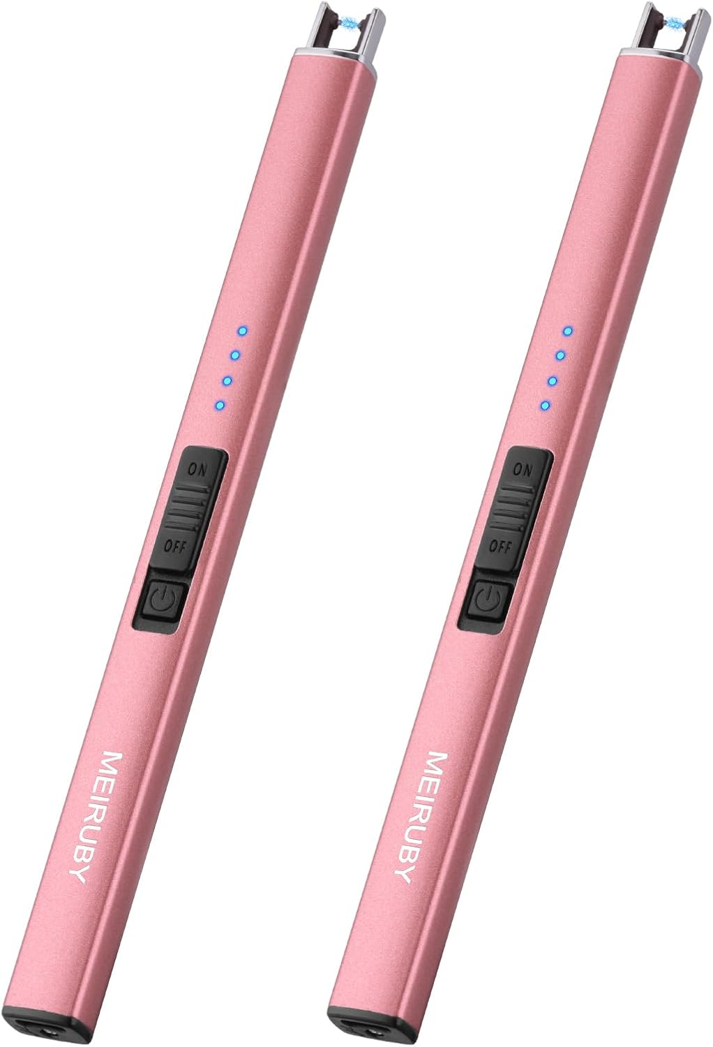 2 Pack Lighter Electric Candle Lighter Long Electronic Rechargeable USB Lighter Arc Windproof Flameless Lighters for Candle Camping BBQ Birthday Gifts for Women Mom Wife Men