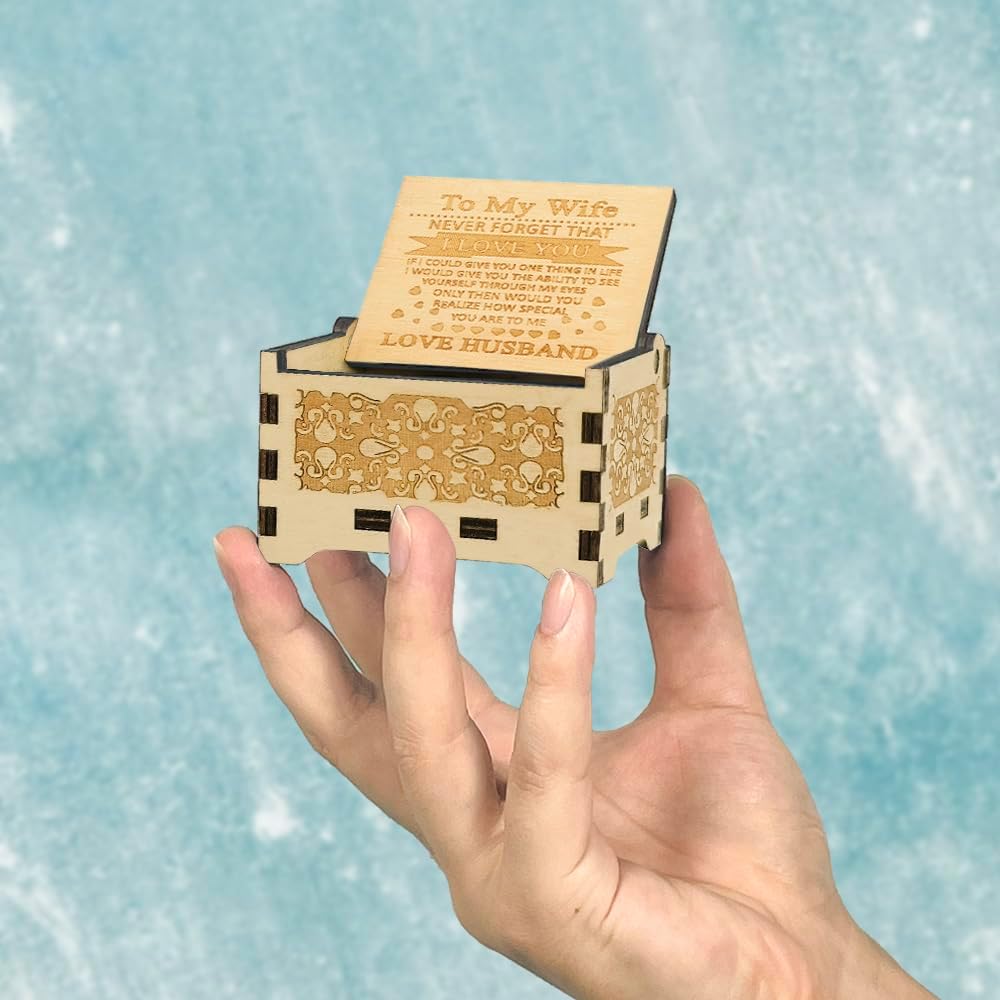 Wife Gifts from Husband, Wooden Music Box, Best Wife Gifts, Suitable for Birthday/Anniversary/Valentine's Day/Christmas/Keepsake