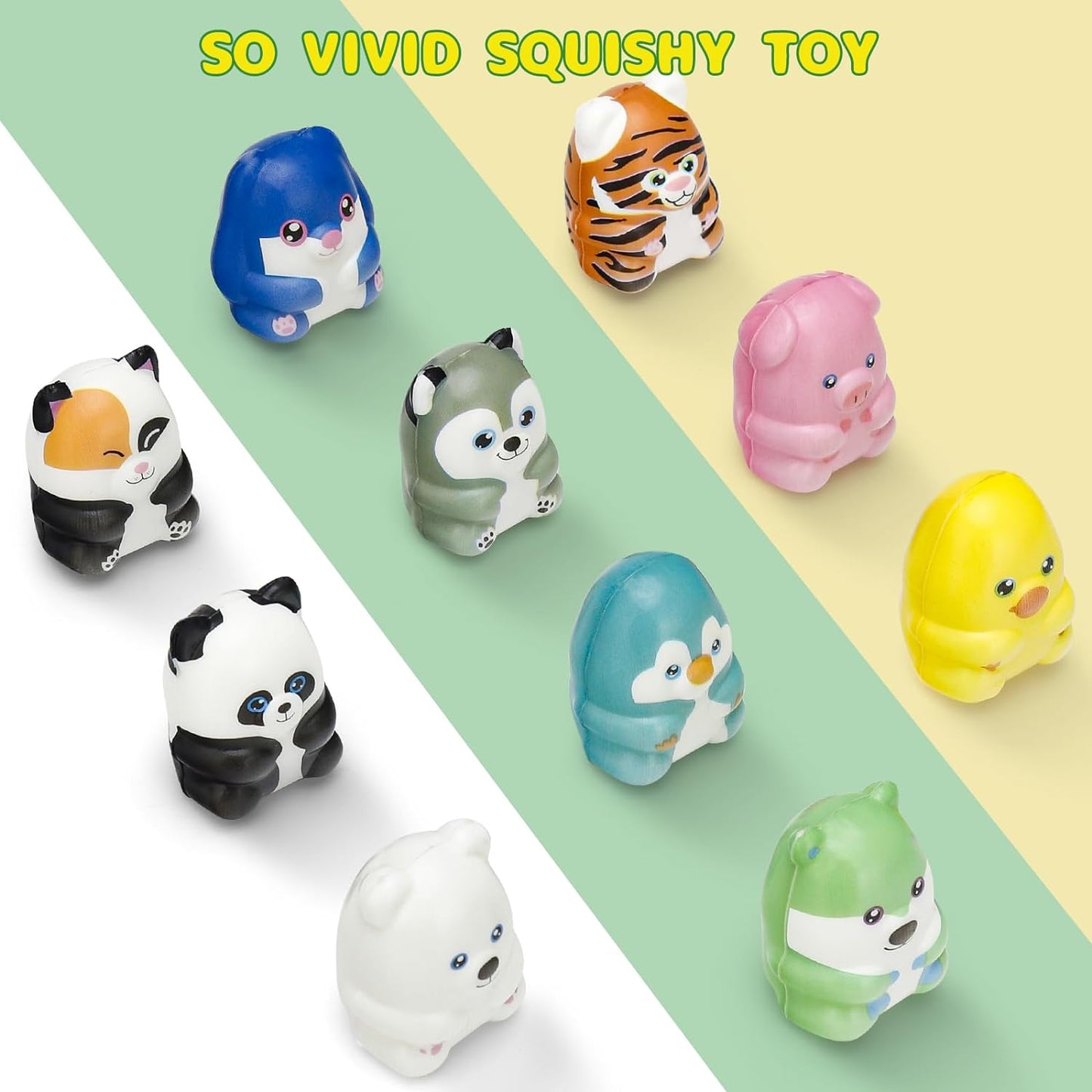 10 Packs Party Favors Slow Rising Stress Relief Squishies for Kids, Birthday Goodie Bag Stuffers,Kids Classroom Prizes,Claw Machine Toys,Mini Animal Toys