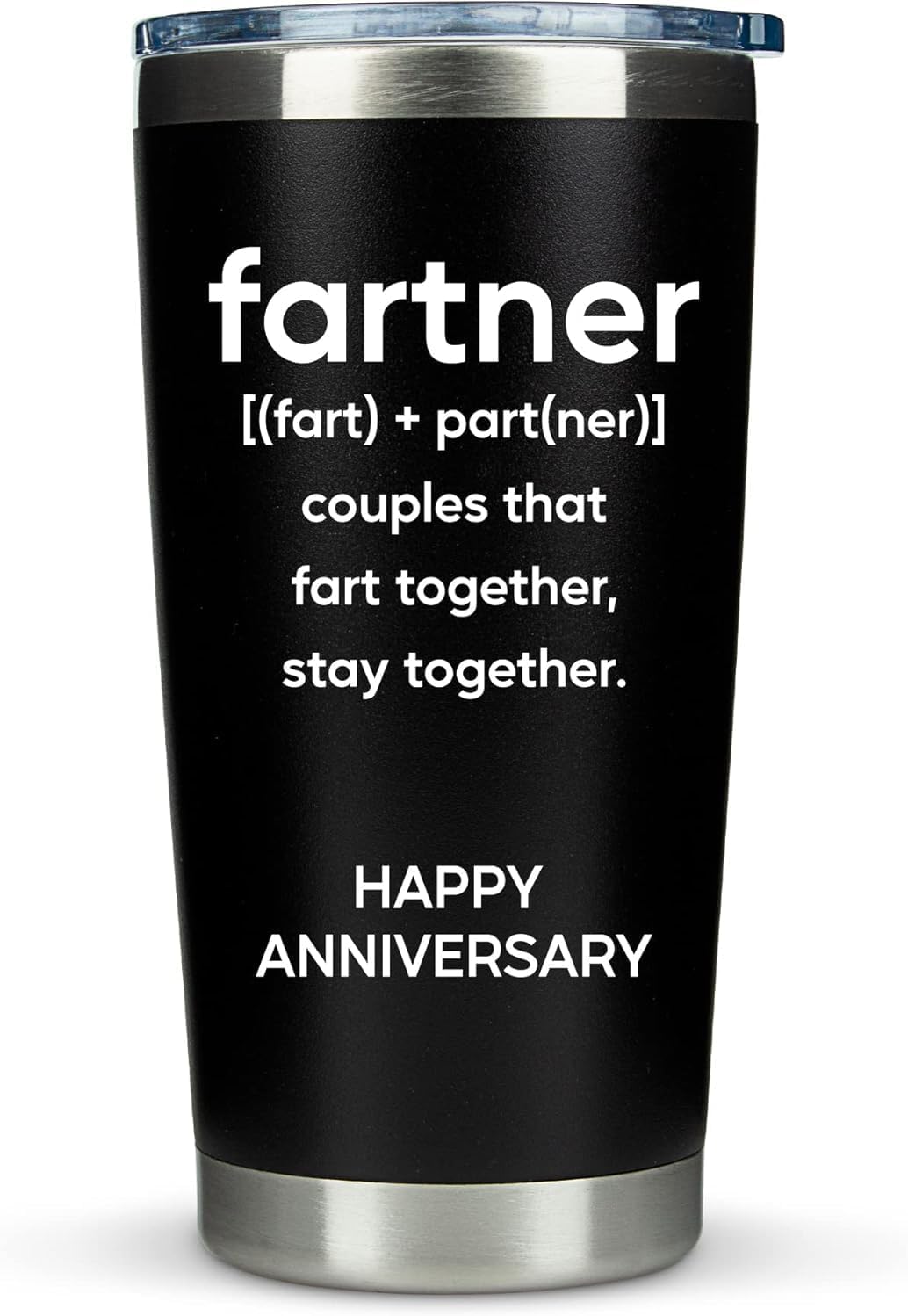KLUBI Gift for Husband Fartner Cup Couples That Fart Together Stay Together 20oz Fartner Mug Funny Gifts for Him Boyfriend Anniversary - Gifts for 2 Year Anniversary for Him Last Minute Gift for Him