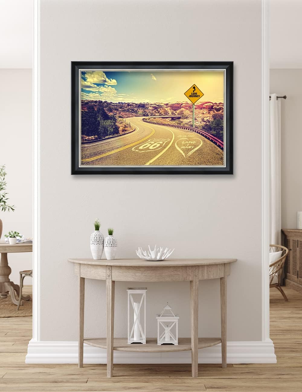 IPIC - Love Journey, Personalized Ideal Gift Custom Framed Wall Art with Names and Date, Giclee Prints with Solid Wood Frame, Unique and Memorable Present. Wall Art for Home Decor.
