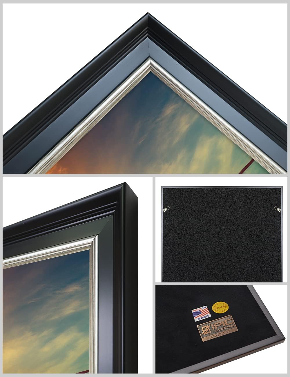 IPIC - We are Family, Personalized Ideal Gift Custom Framed Wall Art with Names and Date, Giclee Prints with Solid Wood Frame, Unique and Memorable Present. Wall Art for Home Decor.