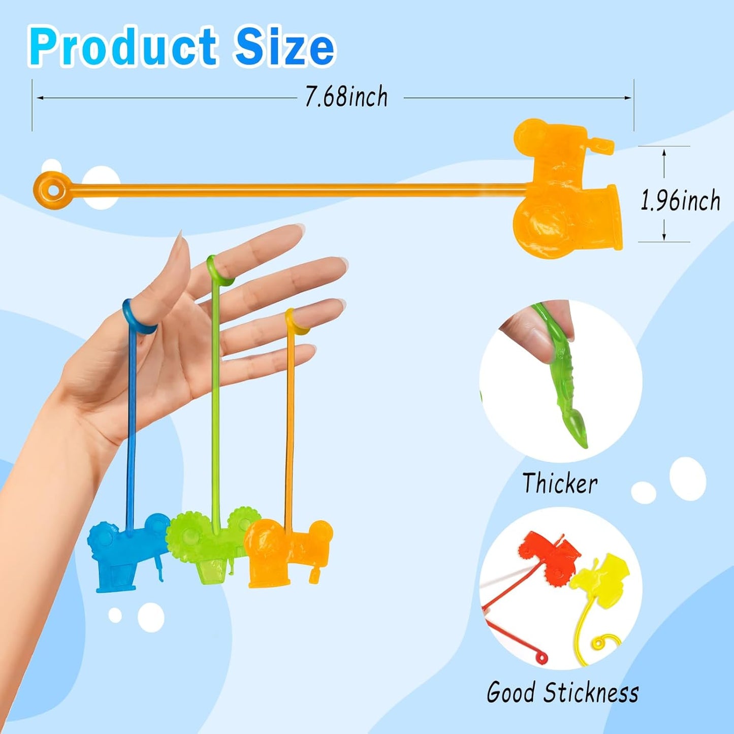 Sticky Hands Bulk 36 PCS Tractor Car Party Favors for Kids Tractors Shape Stretchy Sticky Hand Toy Goodie Bag Stuffers Fillers Treasure Box Toys for Classroom Prizes Carnival Birthday Party Supplies