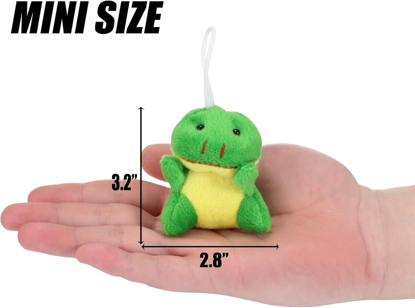 48 Pieces Mini Plush Animals Toys Set, Small Stuffed Animal Keychain Set for Valentine Gift,Easter Egg Filter,Carnival Prizes, Classroom Rewards, Goody Bags Filler,Party Favors
