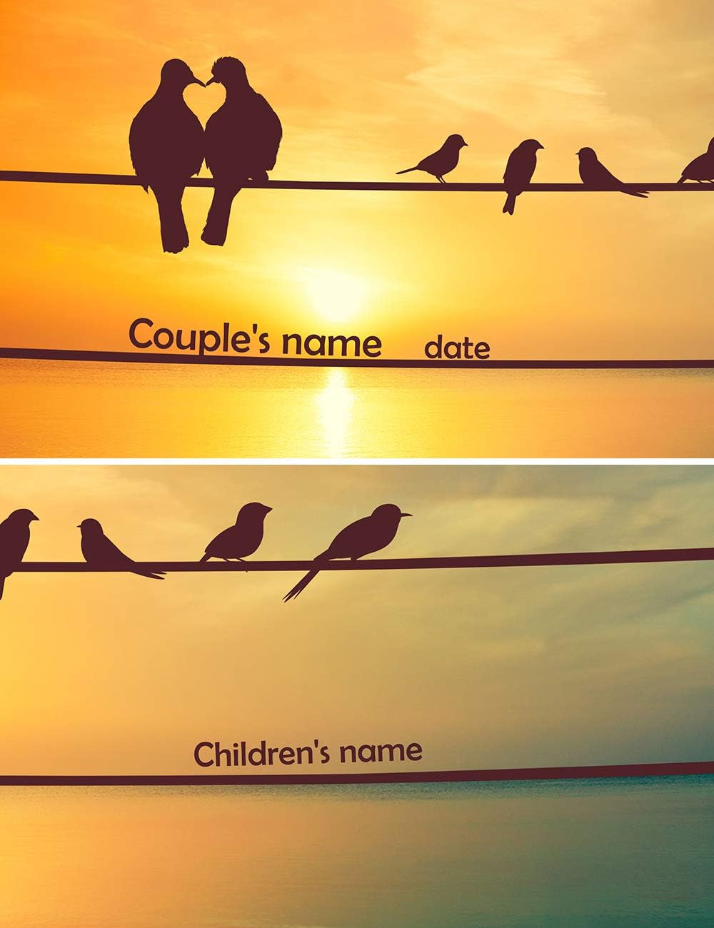 IPIC - We Are Family Personalized Artwork with Names, Customized Gift for Anniversary, Giclee Canvas Wall Art.. 30x20