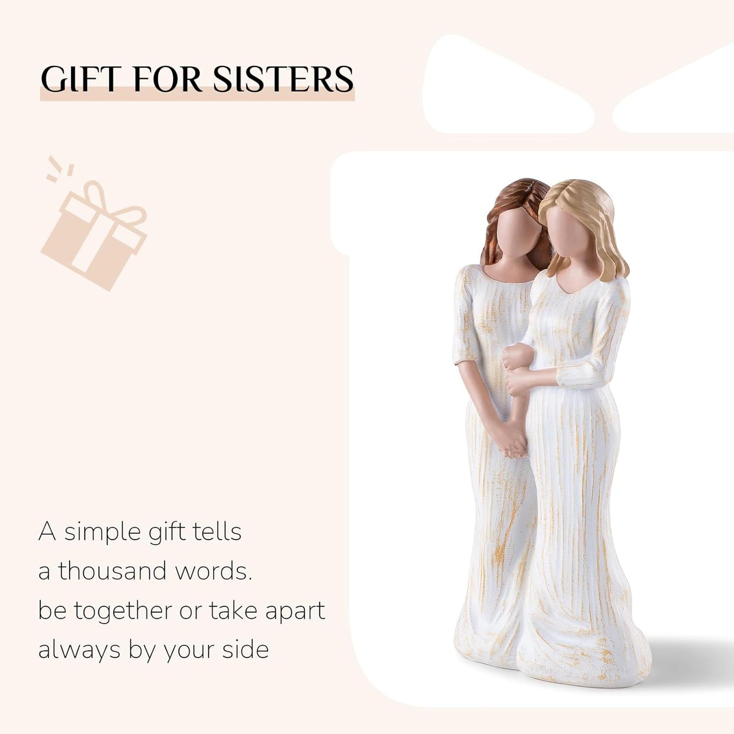 Sister Birthday Gifts from Sister: Sister Figurines Gift, Friendship Christmas Thanksgiving Gift for Sisters Best Friends Women