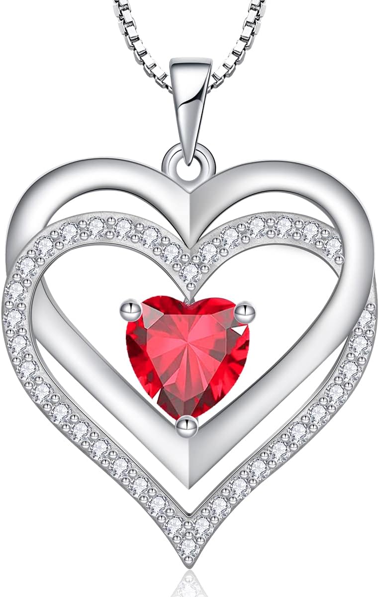 RIVIKO Infinity Heart Symbol Necklace for Women 925 Sterling Silver Love Heart Pendant Valentine's Day Mother's Day Anniversary Birthday Christmas Jewelry Gifts for Women Mom Wife Sister Her Friends