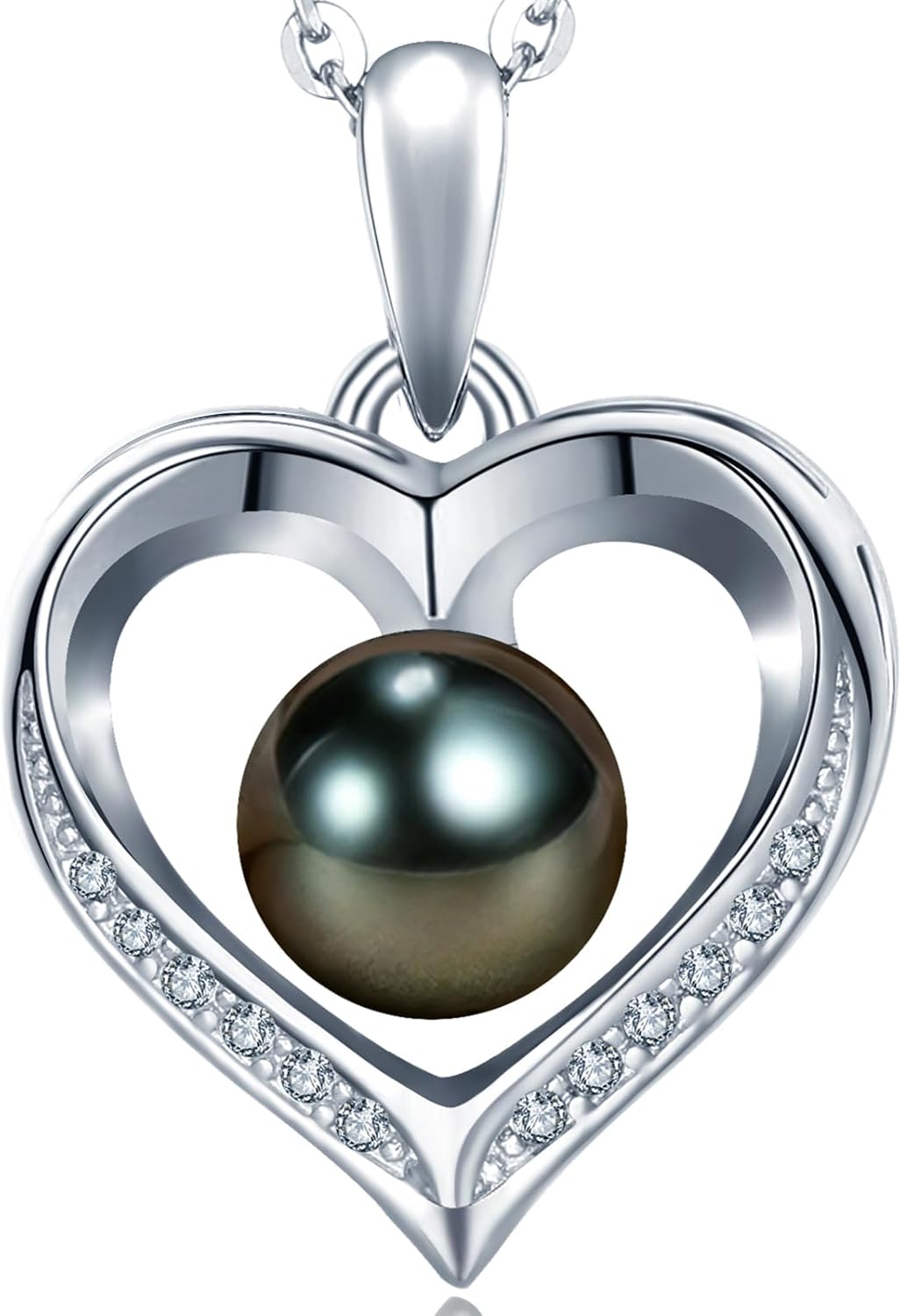 Mothers Day-Gifts for Wife Her Mom Couple Women-Wedding Birthday Anniversary Fine Jewelry-Wife Grandma Valentine's Christmas Day Gifts,Tahitian Pearl Necklace