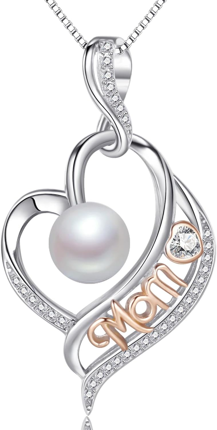Mothers Day Gifts for Mom -Grandma Mom from Daughter Son, Gifts for Wife Nana Mother Birthday-Christmas Day for Women Her Jewelry Gift, Pearl Necklaces