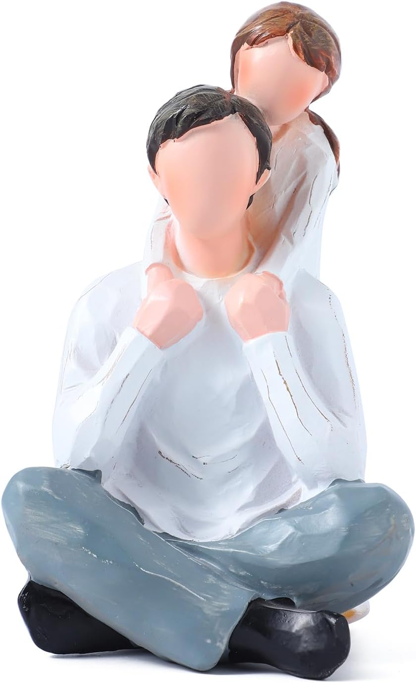 BUTILIVEEN Dad and Daughter Figurines, Father of The Bride Gifts, Dad Gifts from Daughter for Father’s Day, Birthday, Resin, 6 Inch