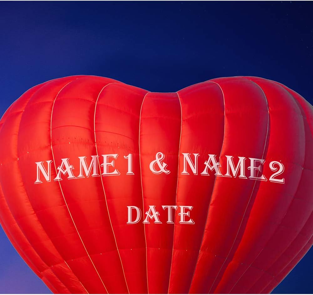IPIC - Romance on High Personalized Wall Art with Names, Customized Gift for Couple, Customized Canvas for Wedding Anniversary. 24x16