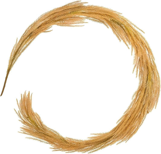 6.2ft Fall Norfolk Garland for Fireplace Mantel – Artificial Brown Pine Needle Garland with Rustic Look, Autumn Faux Branches for Doorway, Table, Wall, Thanksgiving Harvest Decor
