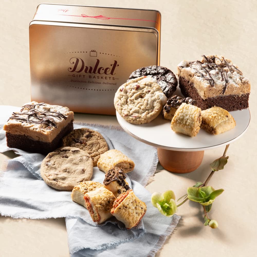 Old Fashioned Bakery Gift Tin - Gourmet Box for Anniversary, Wedding, Housewarming - Ideal for All Occasions - Family & Office Gatherings - Men & Women - Baked Goods, Dessert Sweets