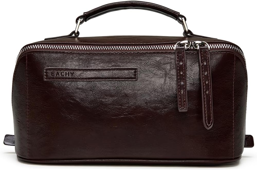 EACHY Travel Makeup Bag,Large Capacity Cosmetic Bags for Women,Waterproof Portable Pouch Open Flat Toiletry Bag Pattern Makeup Bag