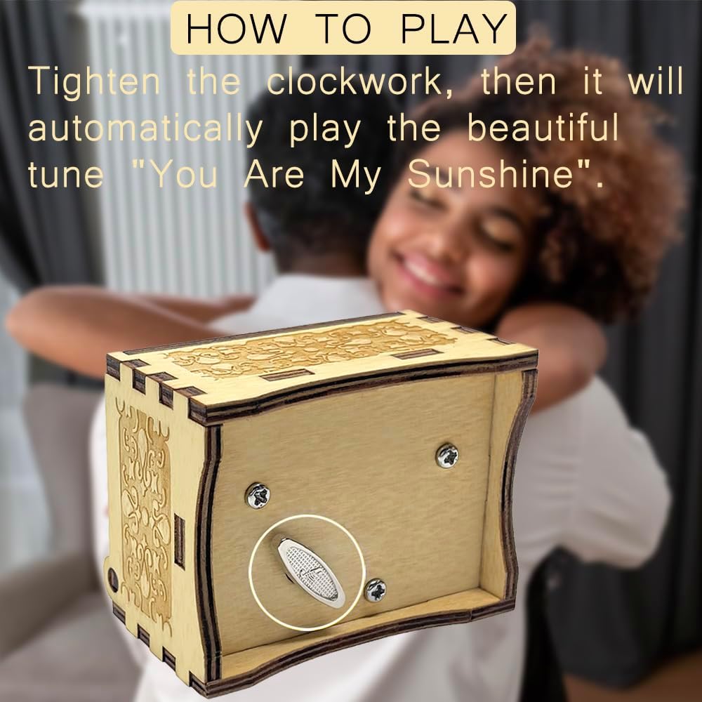 Wife Gifts from Husband, Wooden Music Box, Best Wife Gifts, Suitable for Birthday/Anniversary/Valentine's Day/Christmas/Keepsake