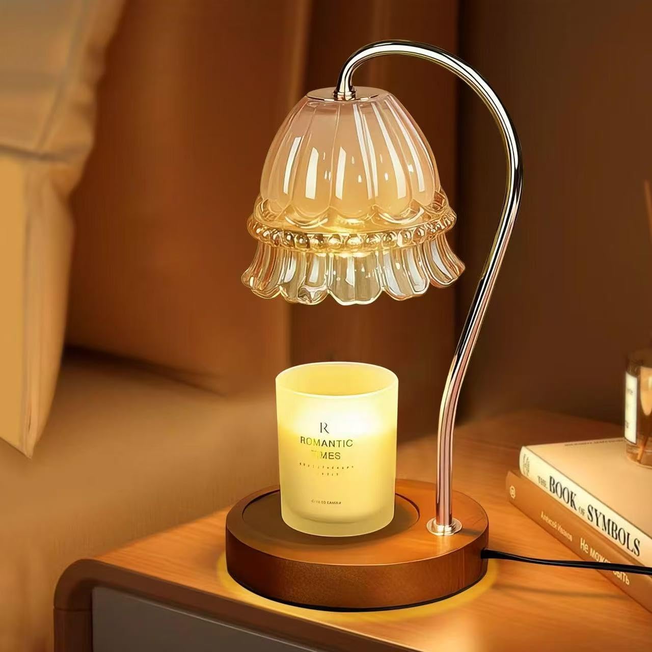 GEEZO Fragrance Candle Warmer Lamp,Electric Candle Warmer with Timer & Dimmer,Mom Christmas Birthday Gifts for Women, House Warming Gifts New Home Bedroom Decor