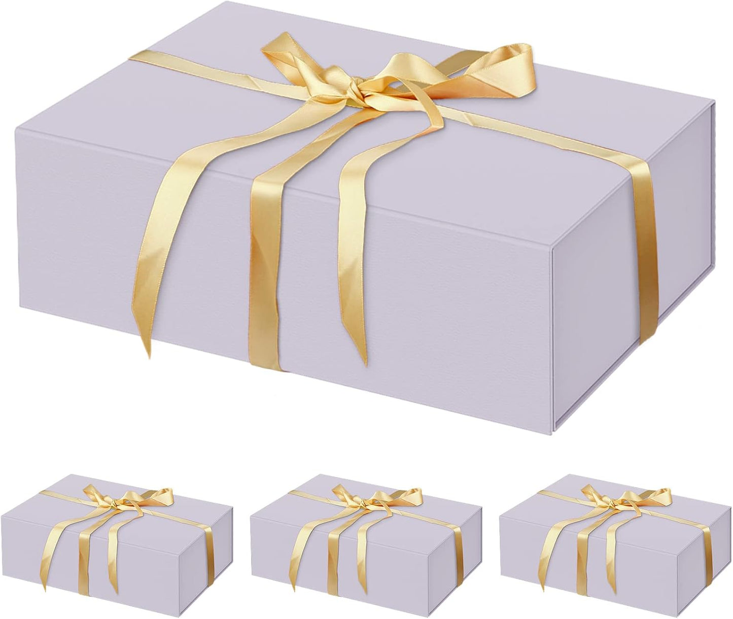 HavrePac 4 Pack Large Gift Boxes 13.8x9x4.3 Inches Luxury Gift Boxes with Lids,Magnetic Closure Gift Box for Present Packaging Box for Mother's Day, Birthdays, Party,Weddings