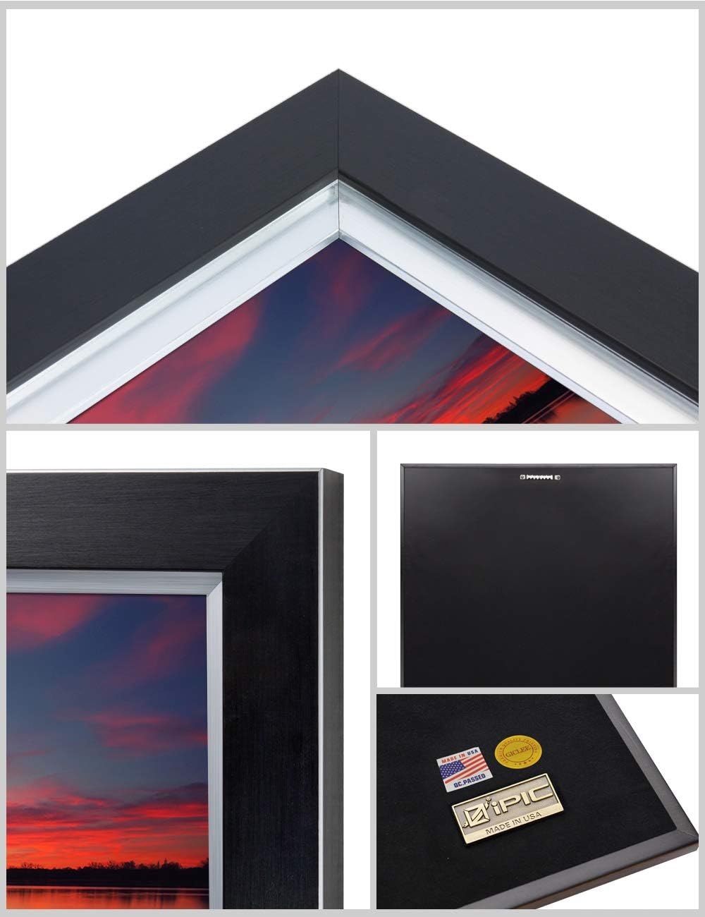 IPIC - Our Own Sunset Personalized Artwork with Names, Customized Gift for Anniversary. Giclee Wallart with High Grade Frame. Picture Size: 18x12
