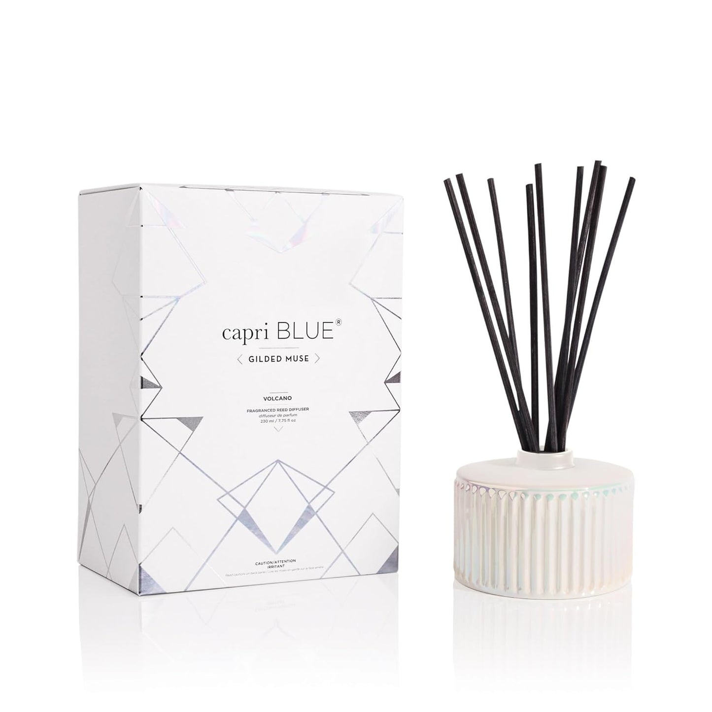 Capri Blue Muse Reed Oil Diffuser - Comes with Diffuser Sticks, Oil, and Glass Bottle - Aromatherapy Diffuser - 7.8 Fl Oz - Volcano