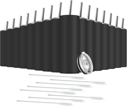 Tumbler with Straw and Lid, Insulated Coffee Travel Mug Tumbler 20 oz Stainless Steel Double Wall Reusable for Iced Drink, Women and Men Gift, Home Office, Outdoor