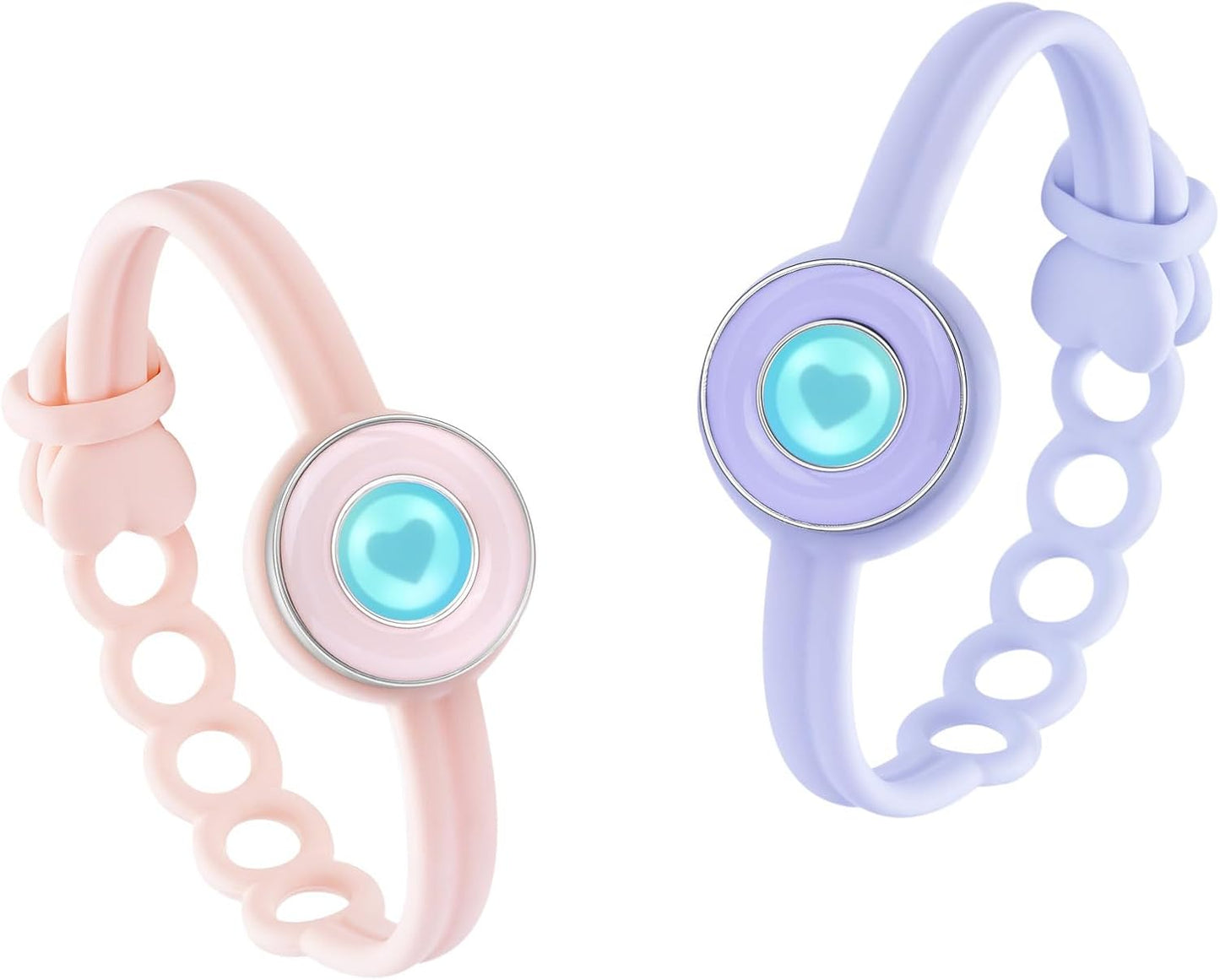 Long Distance Touch Bracelets, Light up & Vibration for Love - Pair of Couples Bracelets Long Distance Relationship Gifts for Girlfriend, Mother-Daughter, Sisters Bluetooth APP Set Up Pairing Jewelry