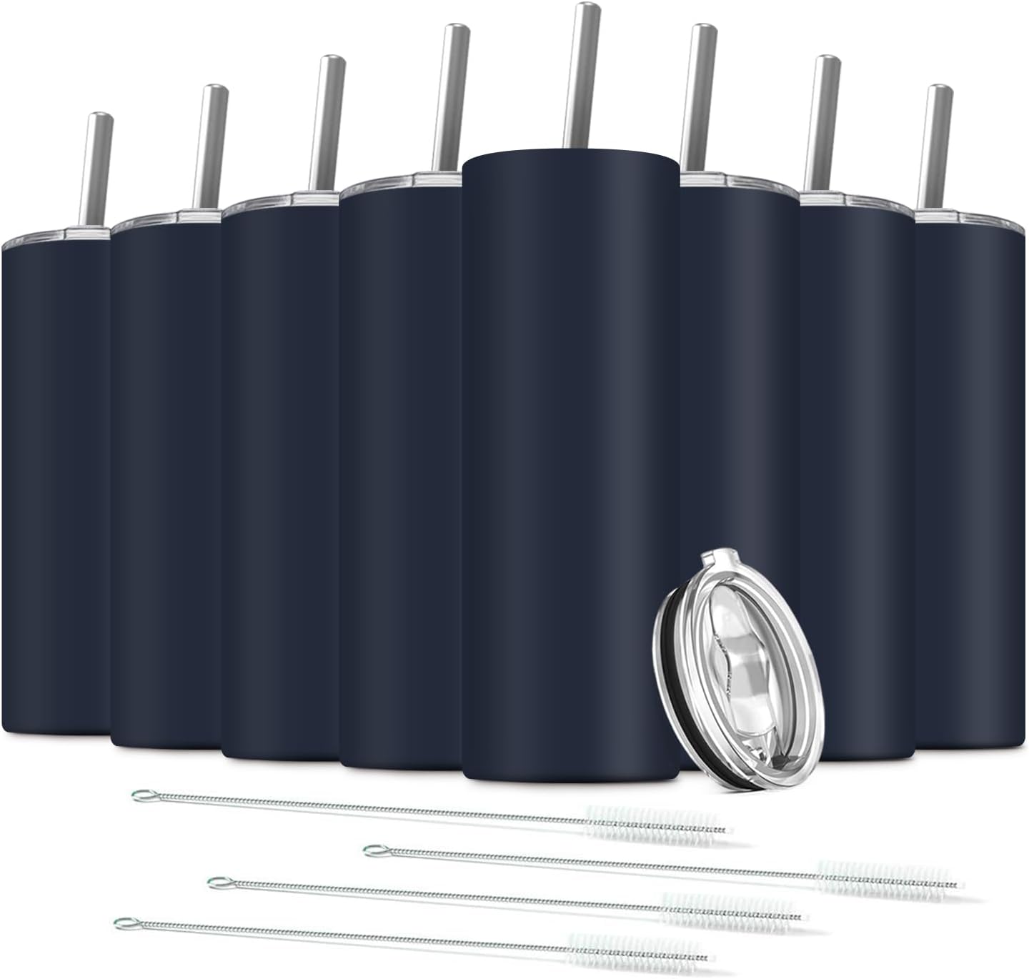 Tumbler with Straw and Lid, Insulated Coffee Travel Mug Tumbler 20 oz Stainless Steel Double Wall Reusable for Iced Drink, Women and Men Gift, Home Office, Outdoor