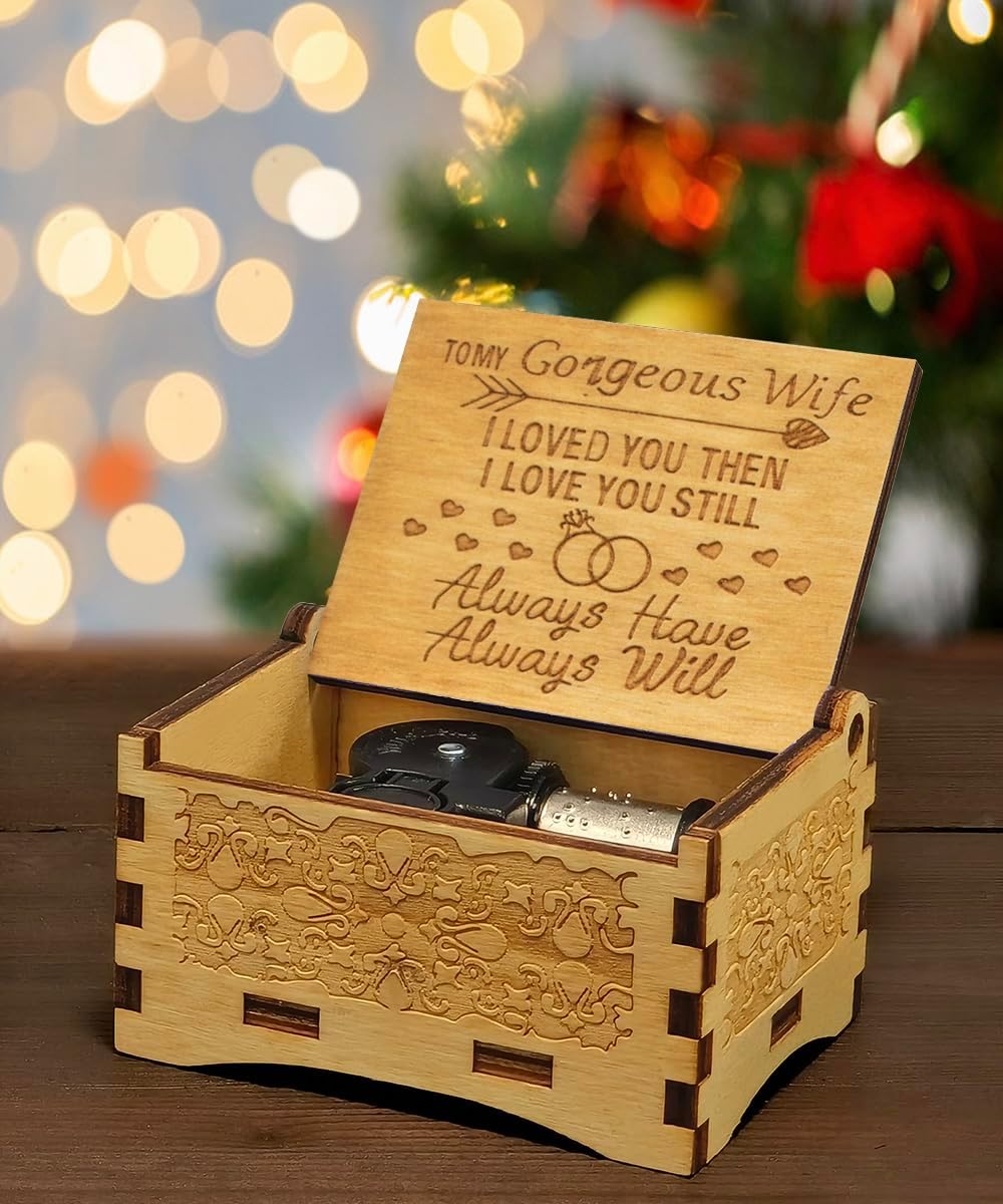 Wife Gifts from Husband, Wooden Music Box, Best Wife Gifts, Suitable for Birthday/Anniversary/Valentine's Day/Christmas