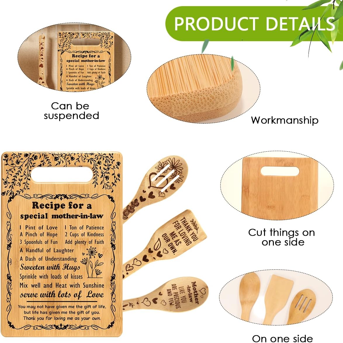 Great Gifts for Mother in law Mother of the Bride Groom Gifts from Daughter Son in Law Best Mother in Law Birthday Christmas Wedding Gift to My Mother in law Cutting Boards Set