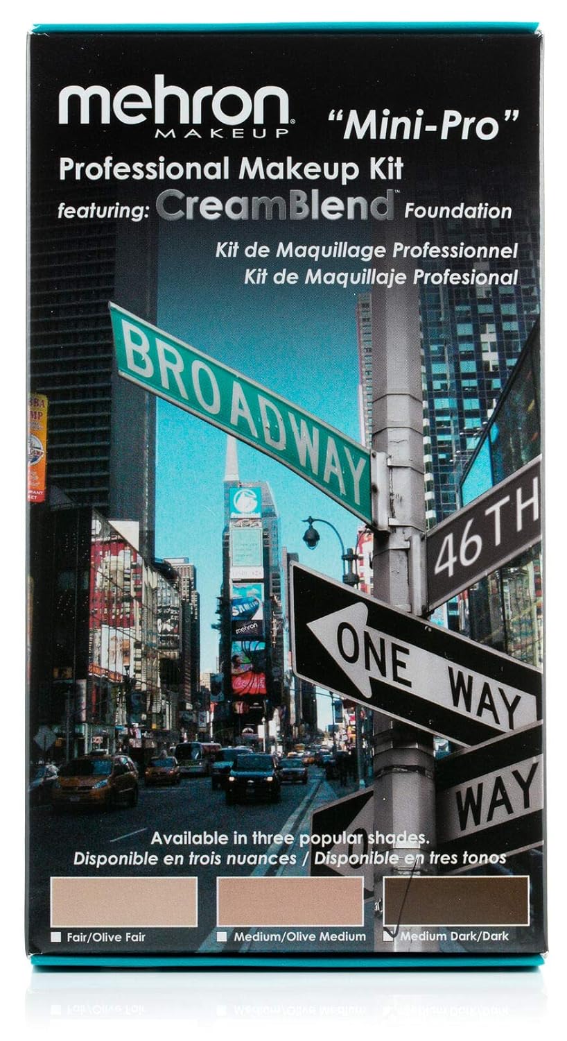 Mehron Makeup Mini-Pro Student Makeup Educational Kit (Medium Dark/Dark)