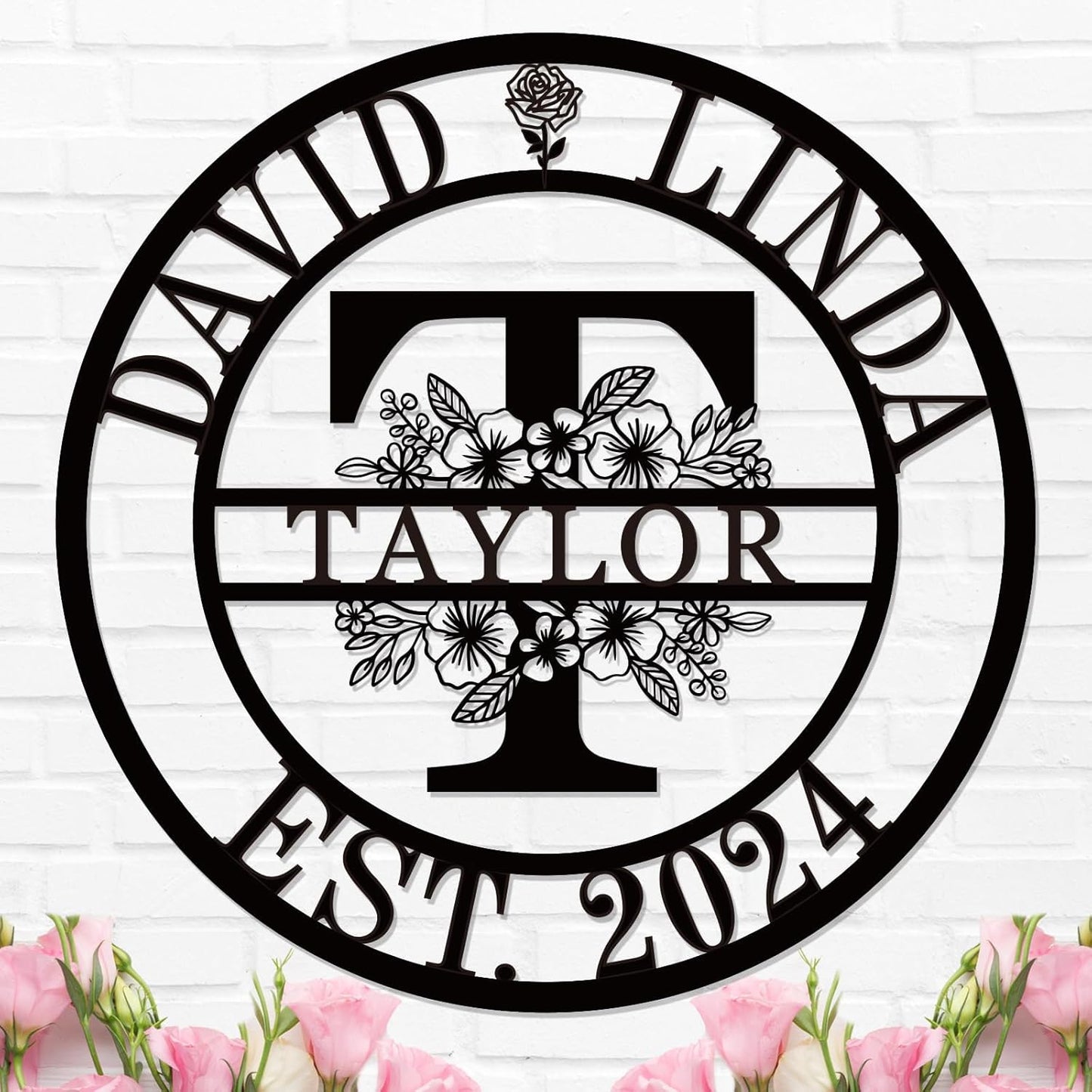 Personalized Christmas Gifts 2025 Best Housewarming Gifts Custom Metal Wedding Anniversary Sign Custom Metal Sign Wedding Gifts Personalized Family Name Signs Monogram Wall Décor