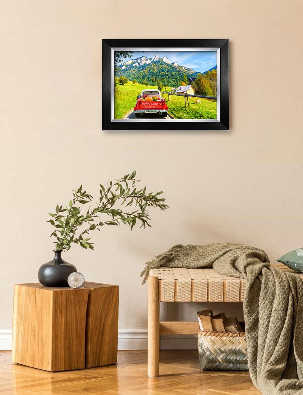 IPIC - Timeless Love Through the Seasons, Summer Personalized Framed Wall Art with Names, Custom Anniversary or Wedding Gift for Couples, Romantic Home Decor for Bedroom or Living Room