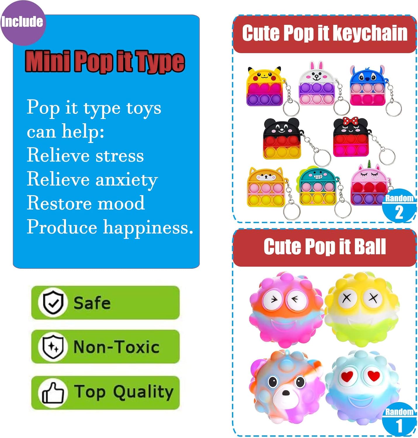 105 PCS Assortment Party Favors Toys for kids, Premium Mini Ctue Favors for All Ages kids Grils,Prize Box Toys,Goody Bag Fillers,pinata stuffers,Carnival Prizes for Boys and Girls 4-10