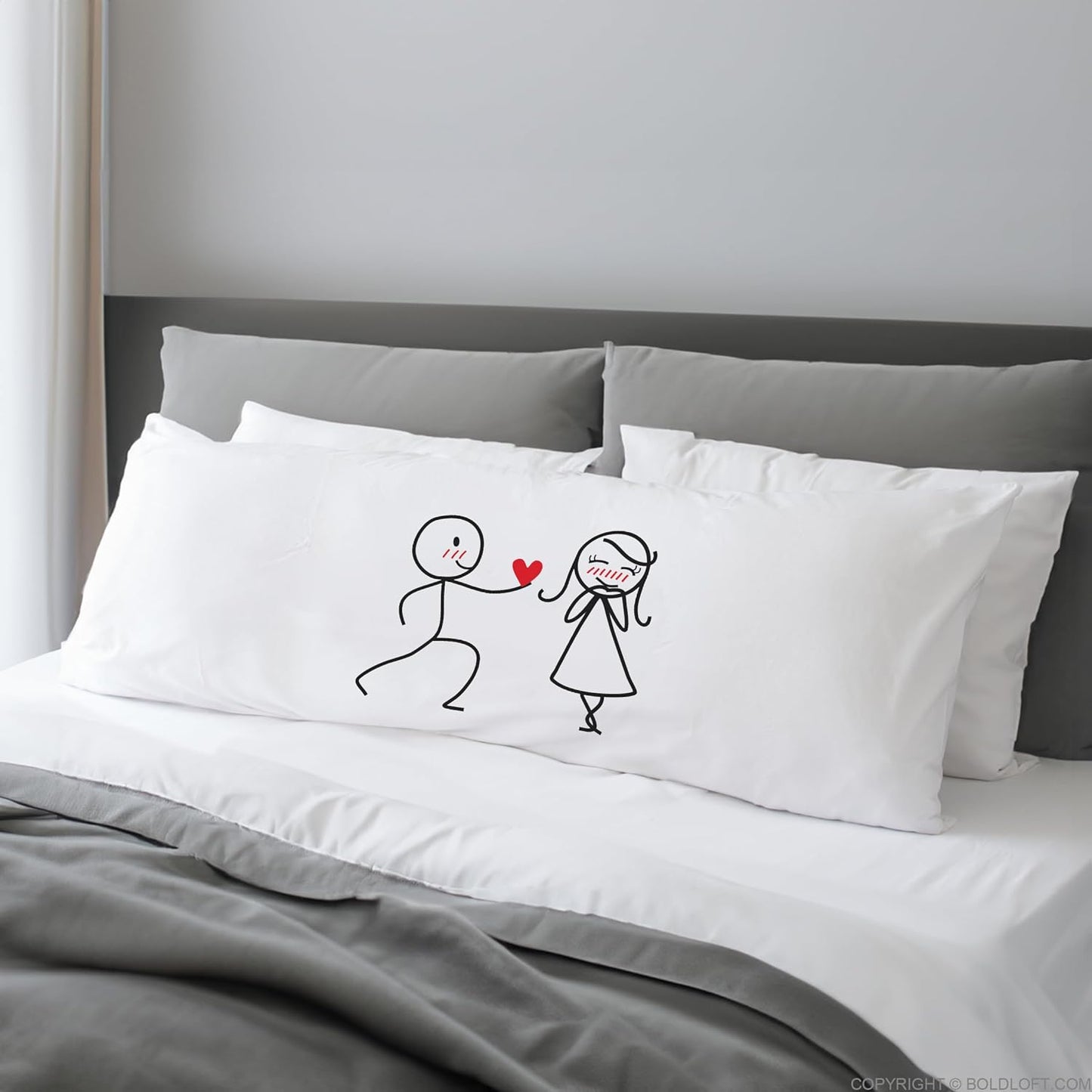 BOLDLOFT My Heart Belongs to You Body Pillow Cover-Cute Body Pillow Cover,2 Year, Valentine’s Day Gifts,Birthday Gifts for Her,Romantic Gifts for Her
