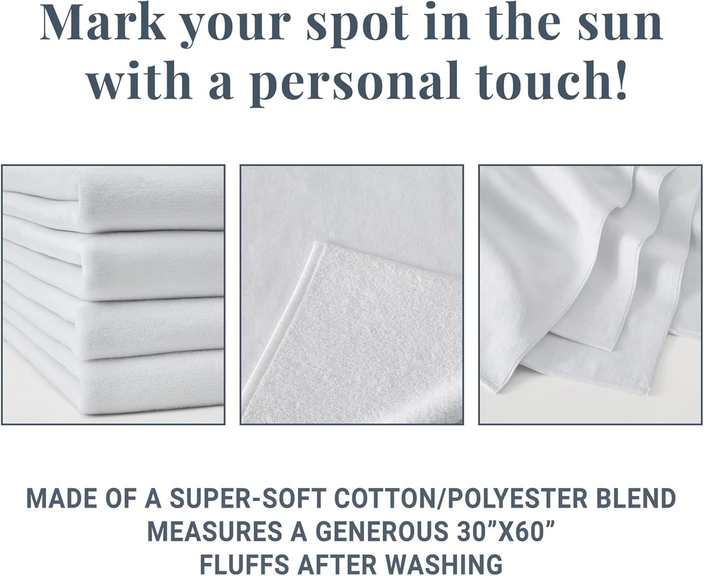 Let's Make Memories Personalized Beach Towel Set - for Couples - Newlyweds - Honeymoon - Destination Wedding - Custom Message - Oversized - Just Married - Set of 2, Mr. & Mrs.