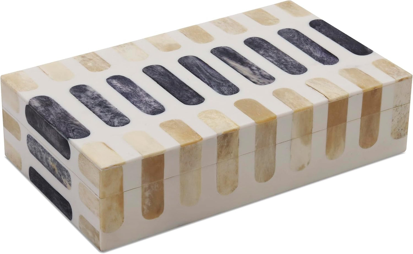 Handicrafts Home Handmade Patisserie Pattern Decorative Box - Storage Organizer, Decor Centrepiece, Memory Keepsakes, Home Decor - Boho Style Treasure Box, Multipurpose Gift - Caramel, 10x6x2.5