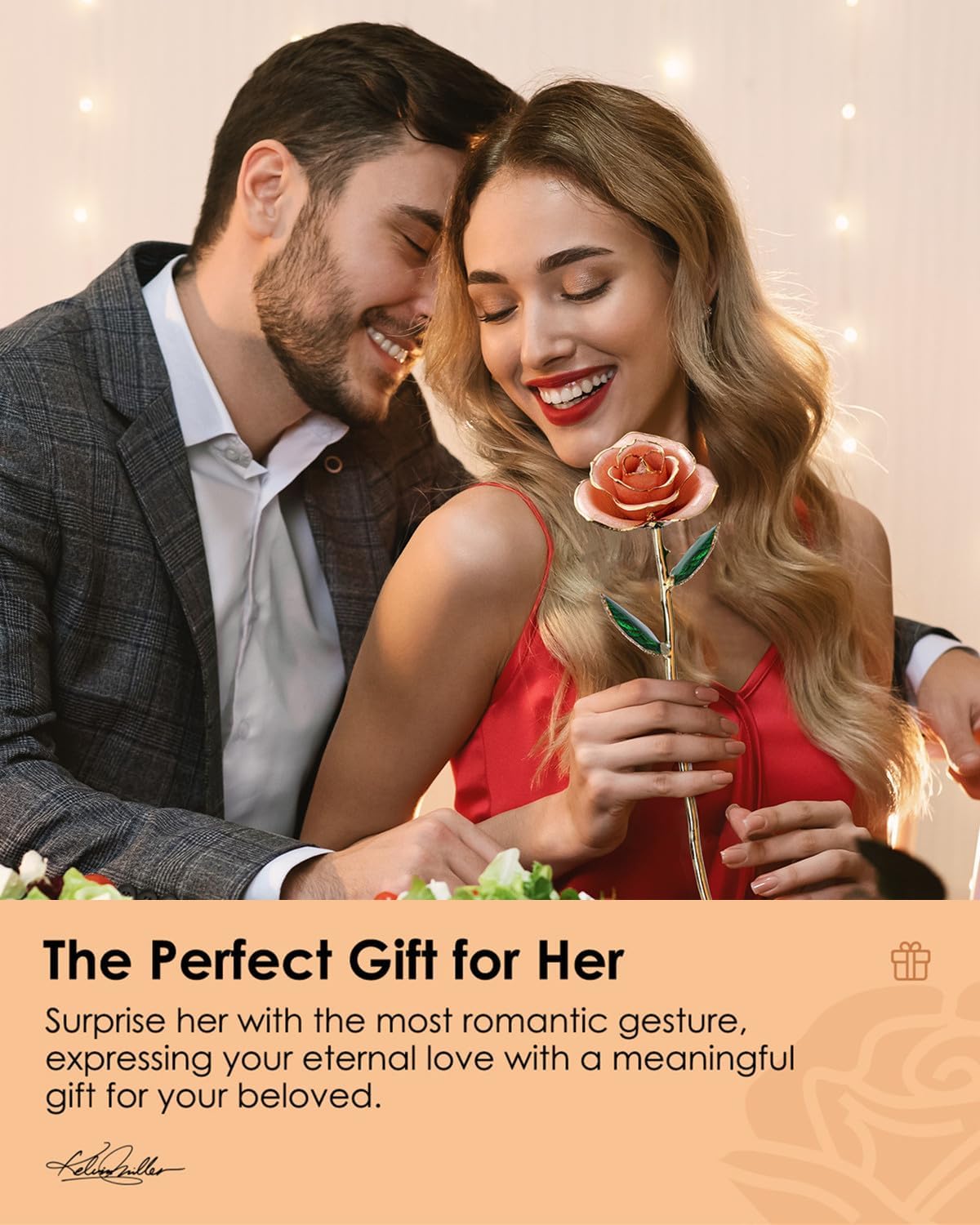 24K Gold Dipped Real Rose – Handpicked Real Rose Preserved in 24K Gold – Sweet, One-of-a-Kind Romantic Gift for Her – Ideal for Birthday, Anniversary, Mother’s Day, Valentine’s Day (Pink)