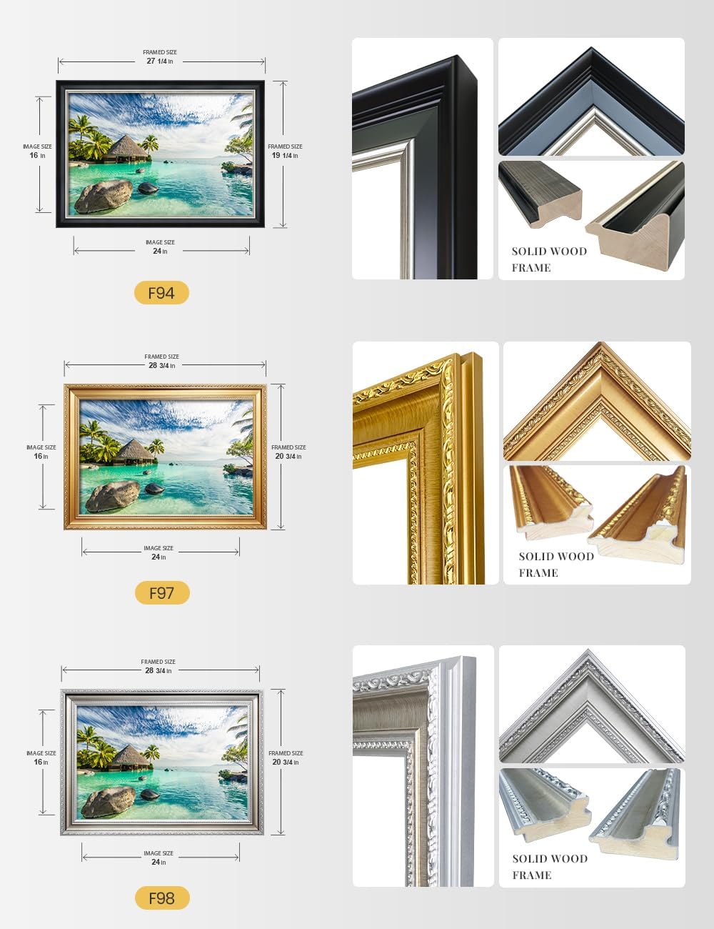 IPIC - "Tropical Memories Personalized Framed Wall Art, Custom Beach Canvas Print with Solid Wood Frame, A Personalized Gift with Name and Date for Couple, Wedding, or Anniversary