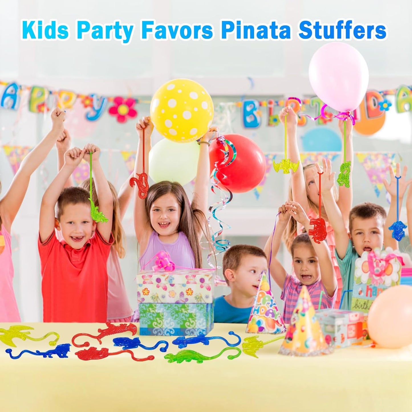 Sticky Hands Bulk 36PCS Animal Dinosaur Party Favors for Kids Stretchy Sticky Hand Fidget Toys Goodie Bag Stuffers Treasure Box Toys for Classroom Prizes Birthday Party Supplies Easter Egg Fillers