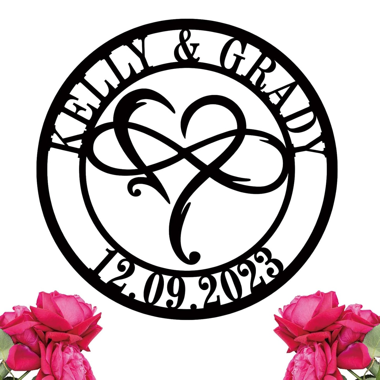 Metal Name Signs Personalized,Heart Metal Sign,Infinity Sign With Names,Infinity Wall Decor, Custom Infinity Metal Sign, Personalized Wedding Gifts