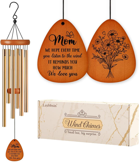 Gifts for Mom, Moms Wind Chimes, Mother's Day Best Gift for Mom, Mother Birthday Gift from Daughter Son, Love Reminder Gifts for Birthday Thanksgiving Christmas