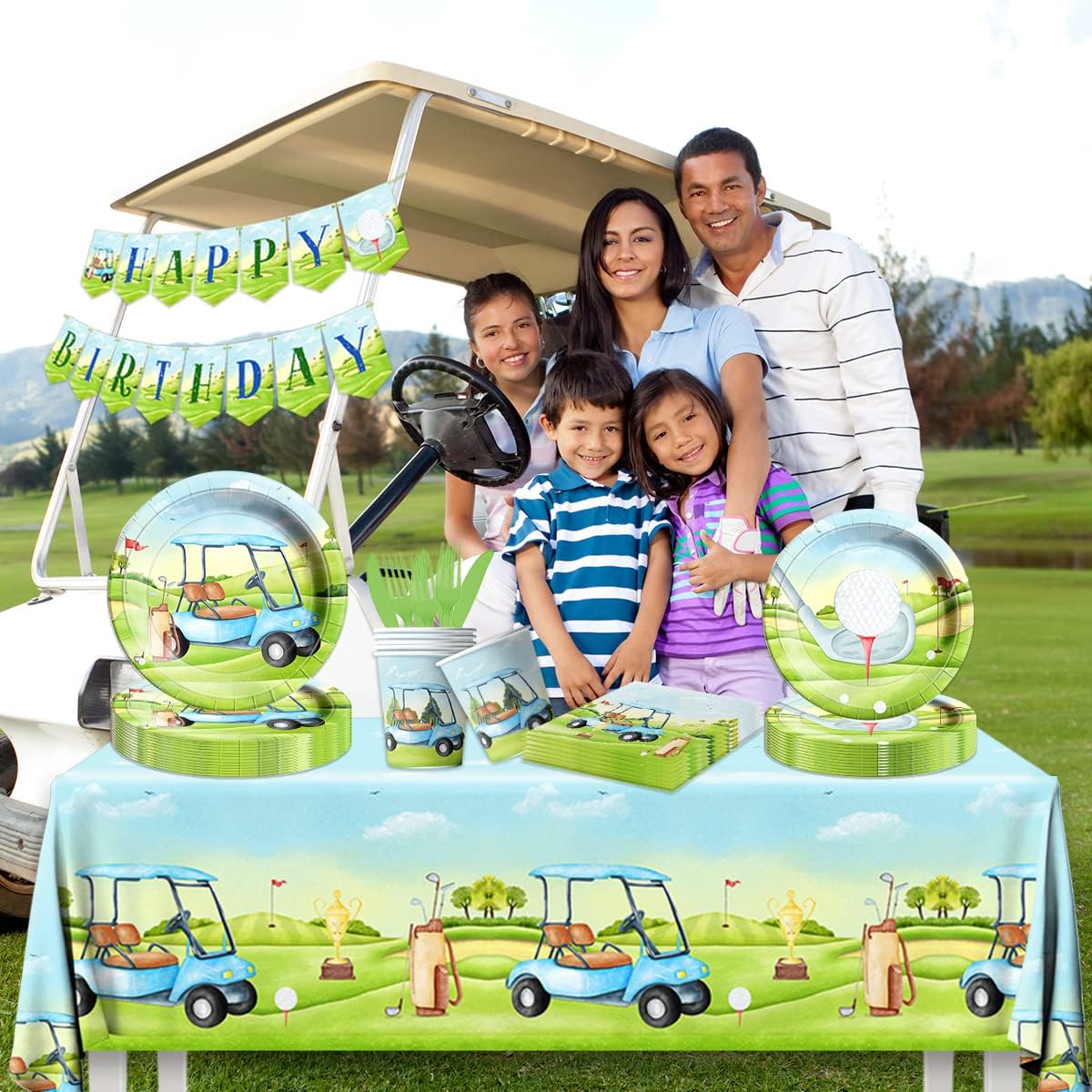 Golf Birthday Decorations - Golf Sports Party Supplies Include Golf Disposable Napkins, Dinner Plates for Golf Themed Birthdays, Sports Party Birthday Decorations