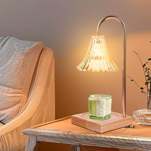 GEEZO Fragrance Candle Warmer Lamp,Electric Candle Warmer with Timer & Dimmer,Mom Christmas Birthday Gifts for Women, House Warming Gifts New Home Bedroom Decor